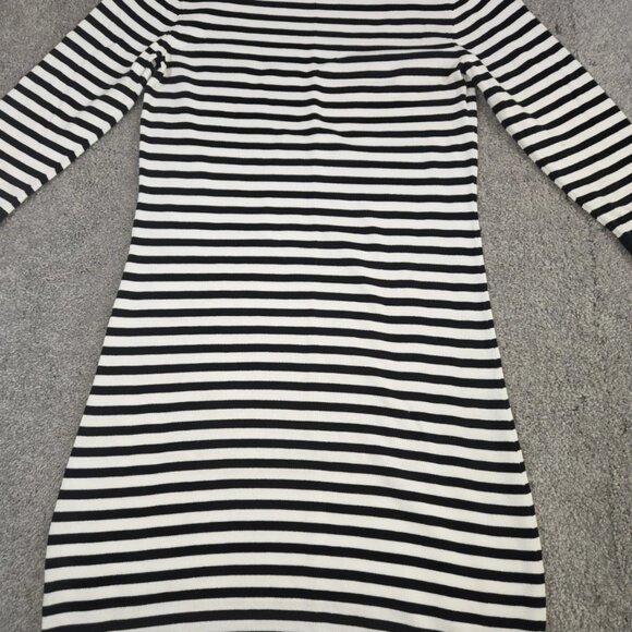 Banana Republic Woman’s 3/4 Sleeve Dress Medium Sweater Blk/Whte - Picture 5 of 13